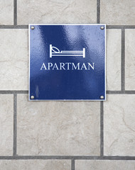 The blue sign