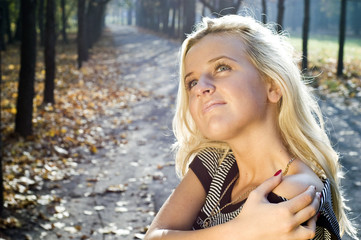 beautiful girl in a park