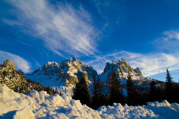 Italian Mountain Snow Background
