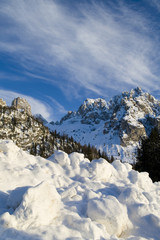 Fototapeta na wymiar Włoski Background Snow Mountain