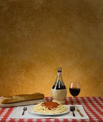 Abwaschbare Fototapete Spaghetti-Abendessen © James Steidl