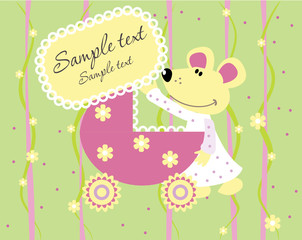 Baby arrival announcement card