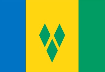 Saint Vincent And The Grenadine Flag