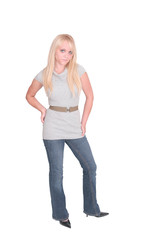 Fototapeta premium full length blonde girl