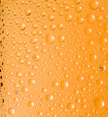 yellow water drops background.