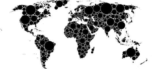 World Map of Circles