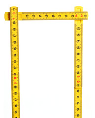 yellow meter on white background