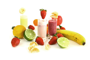 Colorful smoothies