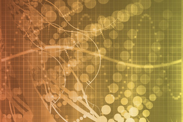 Fototapeta premium Orange Medical Science Futuristic Technology Abstract