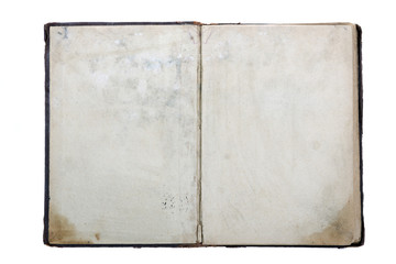 an old book on a white background