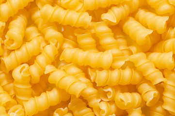 Close up of italian pasta - spiral shaped