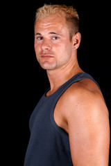 portrait of muscular bodybuilder