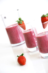 Pitcher and strawberry smoothie