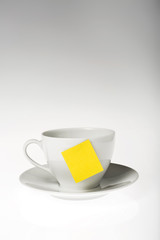 tazza da the con post-it