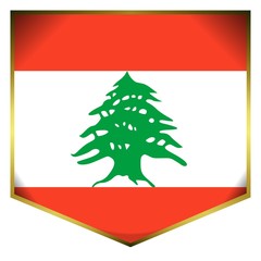 Naklejka na ściany i meble drapeau ecusson liban lebanon flag