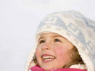 Cute girl at winter time