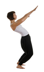 girl is engaged in fitness