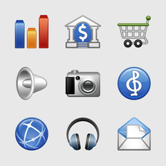 Stylized web icons, set 06