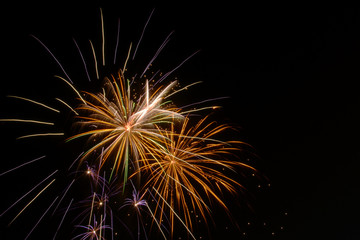 fireworks on black