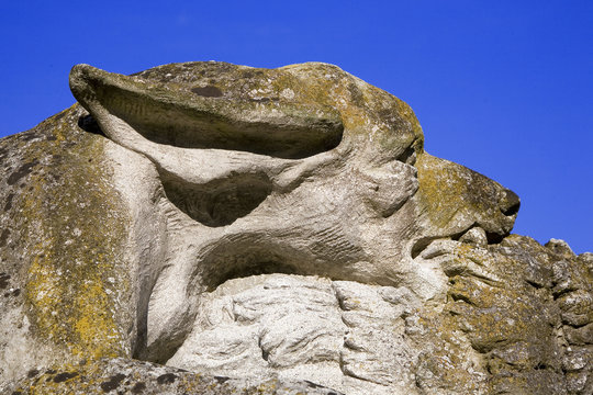 france,île de france, chateau de breteuil : statue animalière