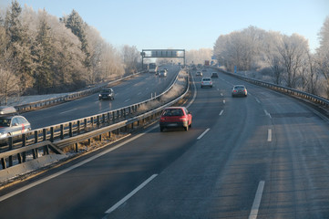 Highway in the winter