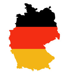 Fototapeta premium Outline map of Federal Republic of Germany