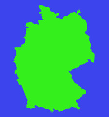 Outline map of Federal Republic of Germany