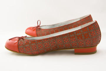 pair of sexy red woman shoes