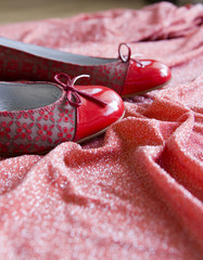 pair of red shoes