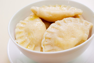 vareniks with cheese  closeup