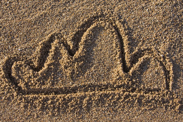 cloud sign in sand