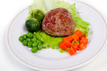 chops with vegetables.