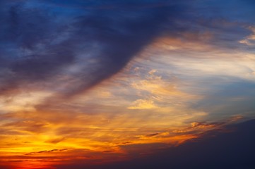 sunset sky and clouds