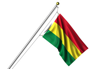 Isolated Bolivian Flag