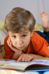 Boy and book