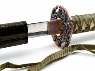 Japanese katana close-up