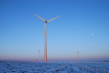 éoliennes en hiver