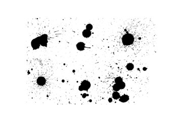 Grunge ink splat brush can be used for background