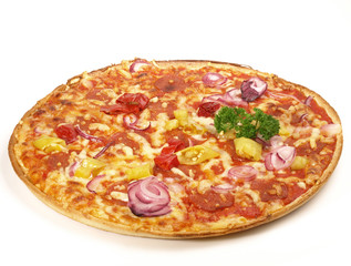 Salamipizza mit Chili