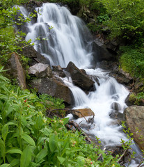 mountain waterfall