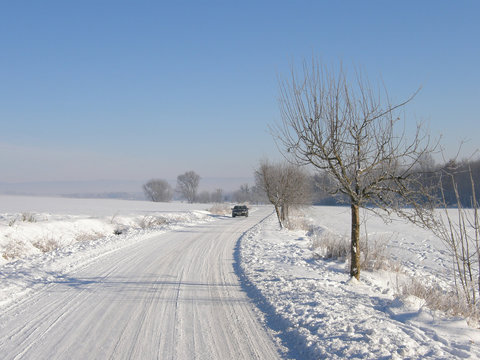 Stra&szlig;e im Winter