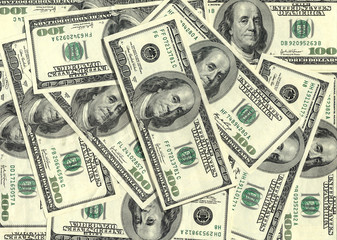 $100 banknotes background