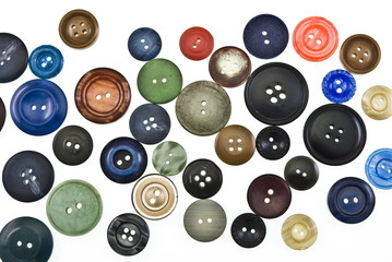 colorful buttons on white background
