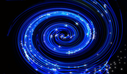 blue spiral with stars