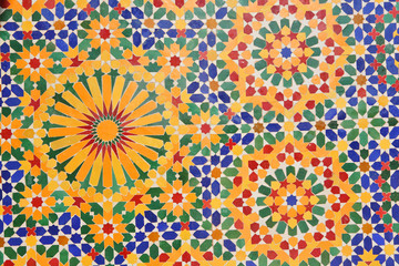 Decoration of Hassan II Mosque in Casablanca, Morocco