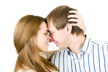 Portrait of pretty couple