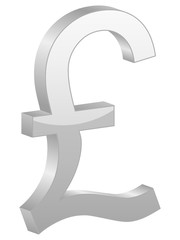 Grey british pound symbol
