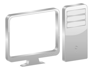 Grey computer symbol