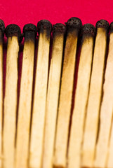 Burned matches