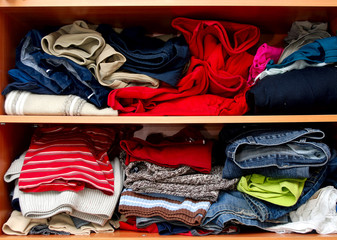 Mess in a wardrobe